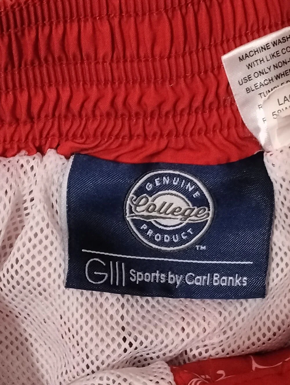 G-lll Sports Georgia Bulldogs Mesh Lined Beach Swim Board Shorts Mend Medium